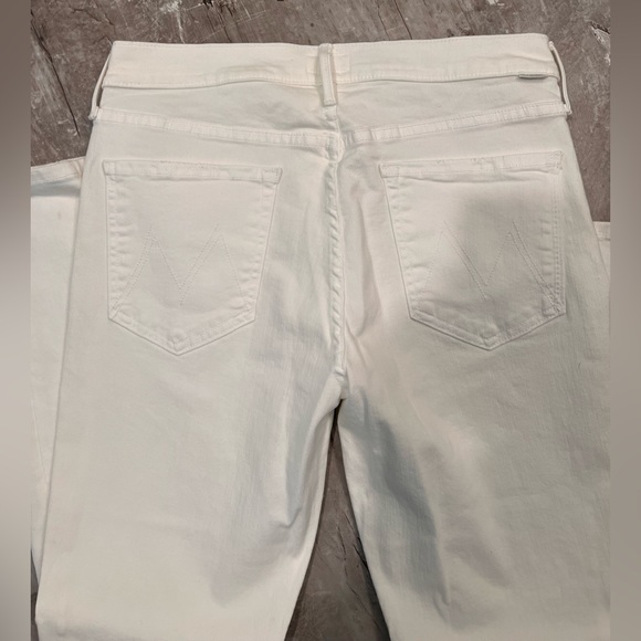 Mother White Midrise Dazzler Jeans - Picture 3 of 4